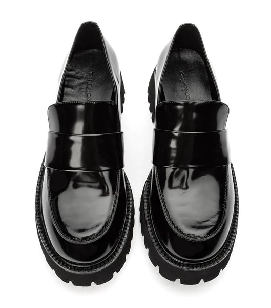 Loafers Tony Bianco Gisele Black Hi Shine 4cm Negras | DPEVO86077