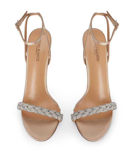 Tacones De Novia Tony Bianco Kosta Nude Satin 11cm Beige | EPEHC27398
