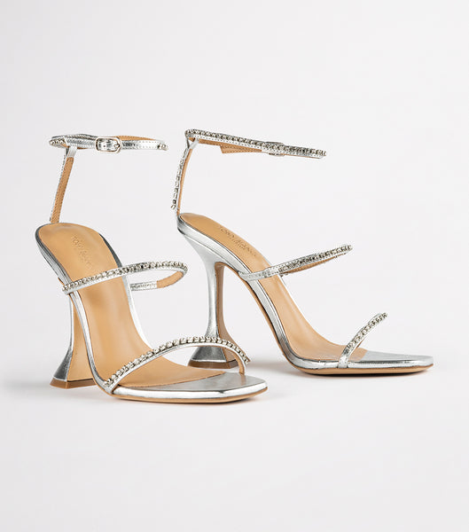 Tacones De Novia Tony Bianco Shy Silver Nappa Metallic 10.5cm Plateadas Metal | UPEND99658