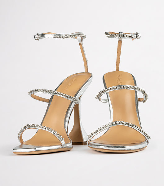 Tacones De Novia Tony Bianco Shy Silver Nappa Metallic 10.5cm Plateadas Metal | UPEND99658