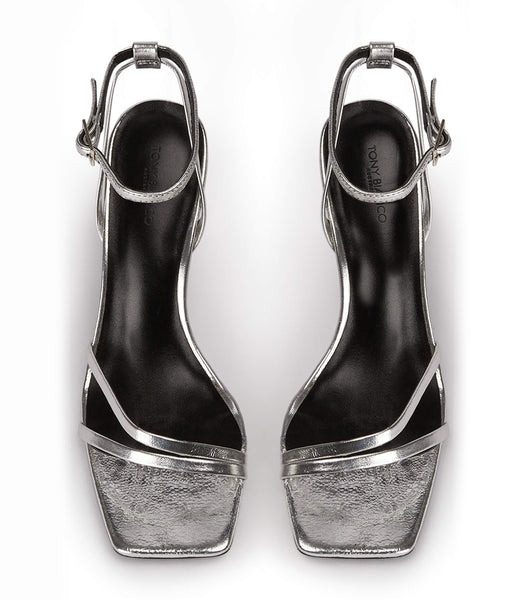 Tacones de evento Tony Bianco Corso Silver Foil 8.5cm Plateadas | PENEJ94502