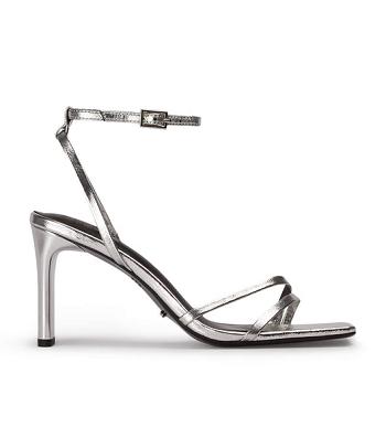 Tacones de evento Tony Bianco Corso Silver Foil 8.5cm Plateadas | PENEJ94502