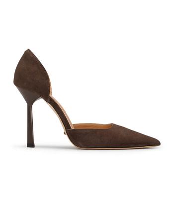 Tacones de evento Tony Bianco Gala Espresso Suede 10cm Chocolate | LPETR52291